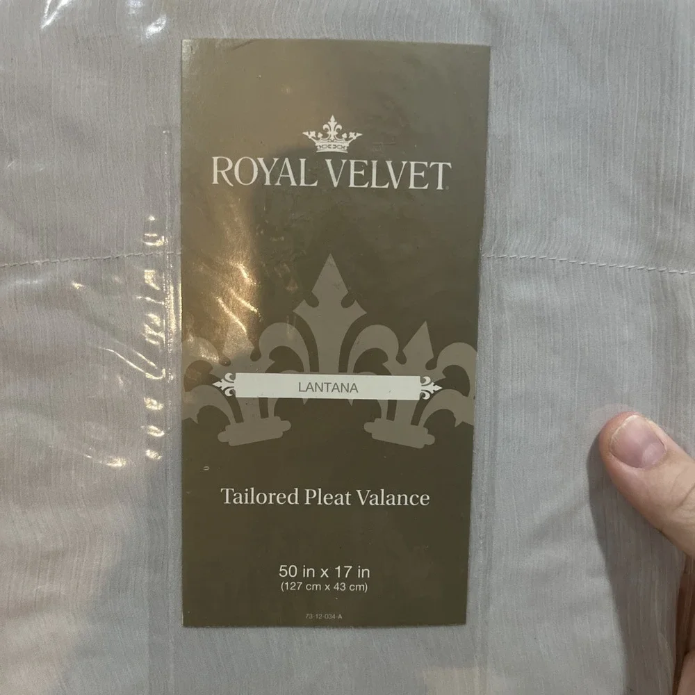 Vtg‎ Royal Velvet Lantana Tailored Pleat Valance Metal Gray 50X17